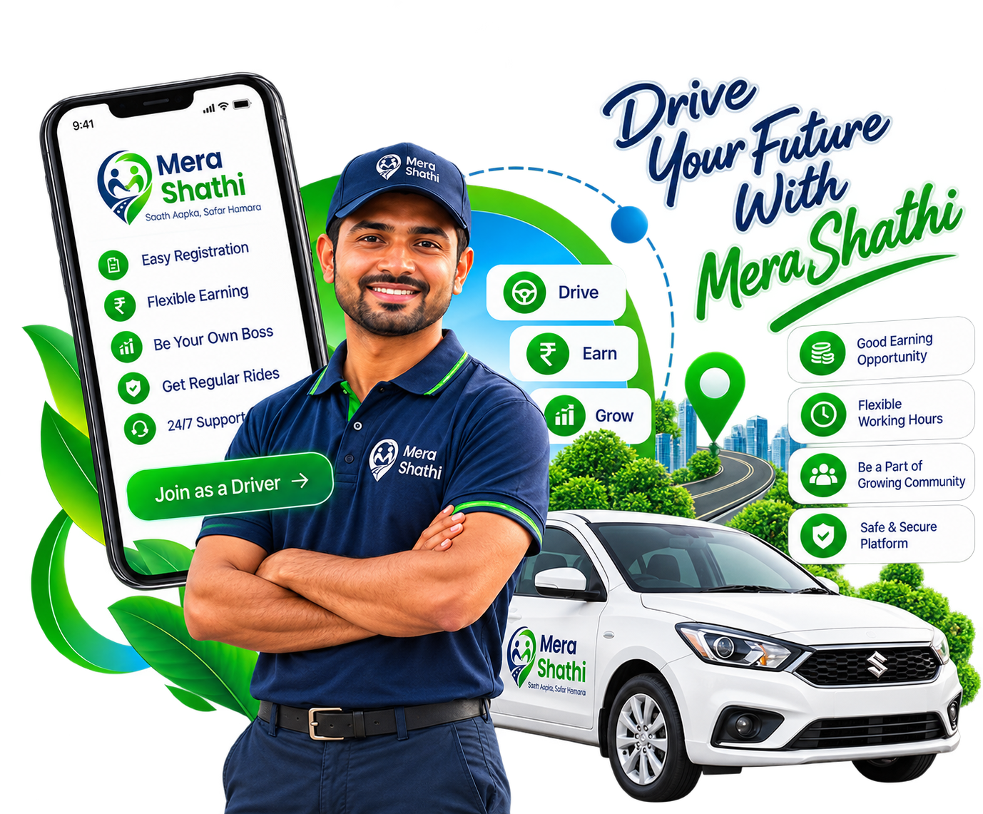 Become a Driver with Mera Shathi